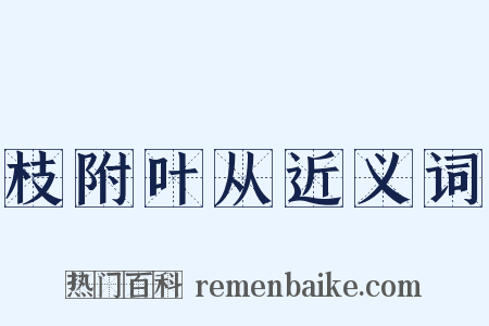 枝附叶从近义词是什么意思的图片